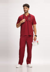 MedEase Wear Scrubs - Men (Maroon)